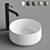 Elegant Cognac 35 Wash Basin 3D model small image 4