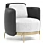 Stylish Armchair for Modern Living 3D model small image 1