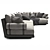 Contemporary Noonu Sofa B&B 3D model small image 2