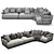 Contemporary Noonu Sofa B&B 3D model small image 3