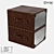 Sleek Metal and Leather Suitcase 3D model small image 1