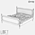 LoftDesigne 4244 Wooden King Bed - 190x210cm 3D model small image 2