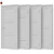 Elegant Door Set - 4-Piece 3D model small image 2