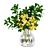 Vibrant Forsythia Bouquet: Beautiful, Lifelike Floral Decor 3D model small image 1
