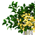 Vibrant Forsythia Bouquet: Beautiful, Lifelike Floral Decor 3D model small image 4