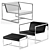 Elegant Alivar Atlanta Armchair 3D model small image 1