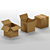 Cardboard Boxes Set, Low Poly 3D model small image 3