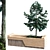 Greenery Box Bench: 102 Plant Set 3D model small image 1