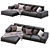 Modern Italian Leather Chaise Lounge 3D model small image 2