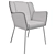 Elegant MONTÈL Hills Dining Chair 3D model small image 3