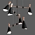 M-Style Loft Chandelier - Stylish Lighting Solution 3D model small image 1