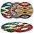 Round Rugs Collection: Set of 6 Unique Designs 3D model small image 1