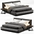 Luxurious Leather Bed Frame 3D model small image 3