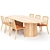 Tetra Oval Dining Set 3D model small image 1