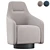 ErgoSwivel Fabric Armchair 3D model small image 1