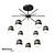 Elegant Black Chandelier: Benigna 3D model small image 1