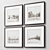 Modern Multi-Frame Set 3D model small image 3