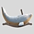 Whimsical Whale Rocking Chair 3D model small image 3