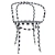 Thonet Rating Chair: Elegant & Classic Design. 3D model small image 5