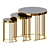 Gold Laser Cut Nesting Table: Avellino Luxury 3D model small image 1
