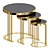 Gold Laser Cut Nesting Table: Avellino Luxury 3D model small image 2