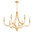 Brushed Gold 6-Light Chandelier 3D model small image 1