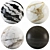 Marble Collection: Gold Calacatta, Panda, Invisible Gray, Negresco 3D model small image 1