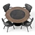 Sleek Apriori S Chair & Oval Table Set 3D model small image 2