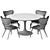 Sleek Apriori S Chair & Oval Table Set 3D model small image 5