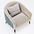 Elegant Comfort Armchair 3D model small image 3