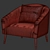 Elegant Comfort Armchair 3D model small image 4