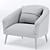 Elegant Comfort Armchair 3D model small image 5