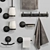 Elegant Bathroom Accessories Set 3D model small image 4