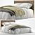 Sleek & Contemporary Bed Design 3D model small image 1