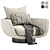 Comfortable Rua Ipanema Lounge Chair 3D model small image 2