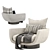 Comfortable Rua Ipanema Lounge Chair 3D model small image 3