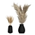 Elegant Dried Wheat & Pampas Set 3D model small image 1