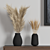 Elegant Dried Wheat & Pampas Set 3D model small image 3