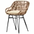Rustic Bamboo Chair 3D model small image 7