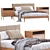 Modern Wood Bed by West Elm 3D model small image 1