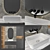 Versatile Bathroom Set: A105 3D model small image 5