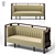 Modern Wood and Fabric Sofa 3D model small image 1