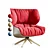 Title: Tabano Swivel Chair: Comfortable Design with Wide Arms 3D model small image 1