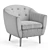 Retro-Inspired Klorey Chair 3D model small image 5