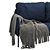 Glostad Classic Blue 2-Seater Sofa 3D model small image 2