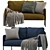 Glostad Classic Blue 2-Seater Sofa 3D model small image 4