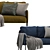 Glostad Classic Blue 2-Seater Sofa 3D model small image 6