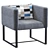 Elegant Porto Armchair 3D model small image 1