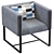 Elegant Porto Armchair 3D model small image 2