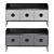 Modern Grey Chest of Drawers 3D model small image 3